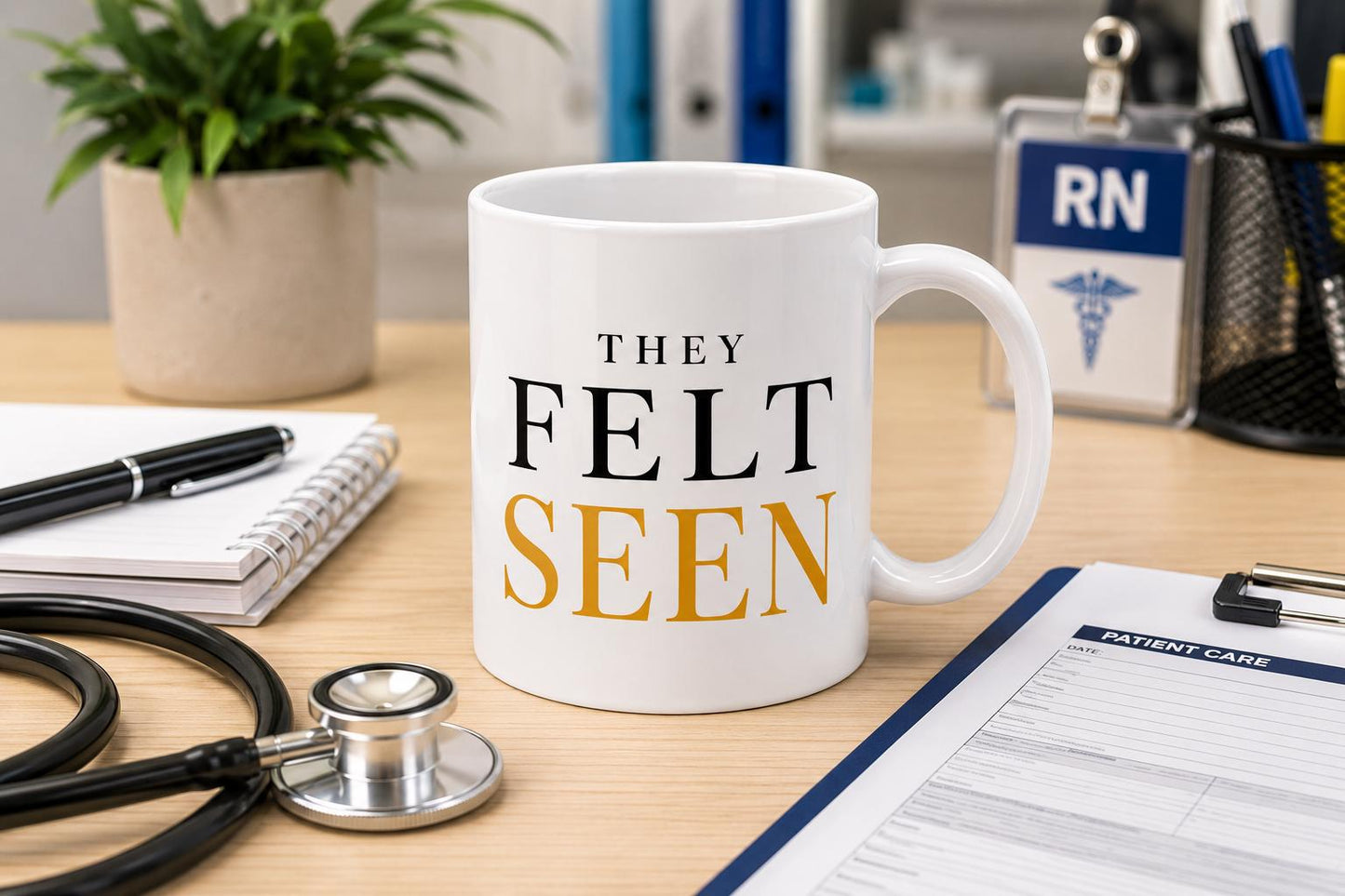 Nurse Gift, Nurse Appreciation Gift, They Felt Seen Mug, Healthcare Worker Gift, Thank You Nurse Gift, Coworker Gift