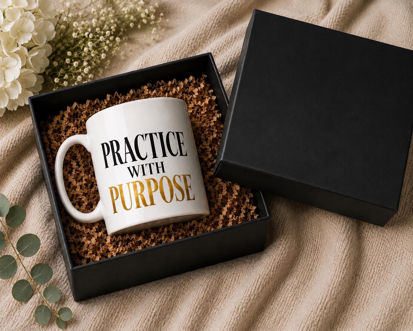 Practice With Purpose Mug, Healthcare Worker Coffee Mug, RN NP CNA Gift – Inspirational Medical Mug – Professional Nurse Cup