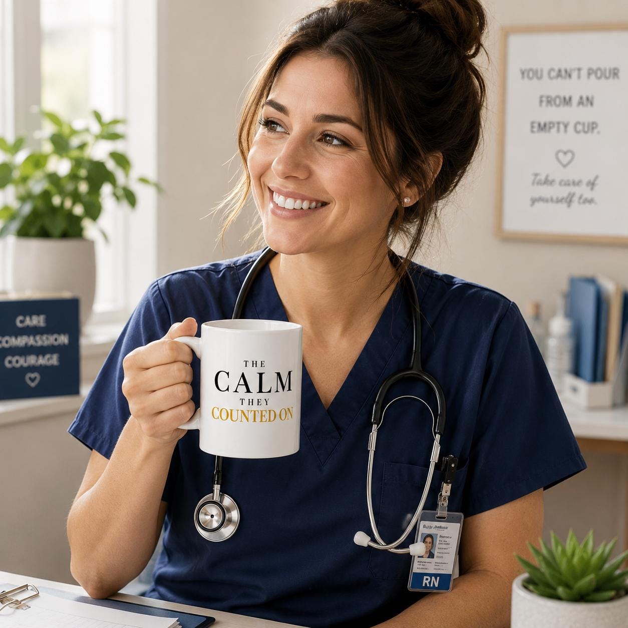 Nurse Gift, Nurse Appreciation Gift, The Calm They Counted On Mug, Healthcare Worker Gift, Thank You Nurse Gift, Coworker Gift