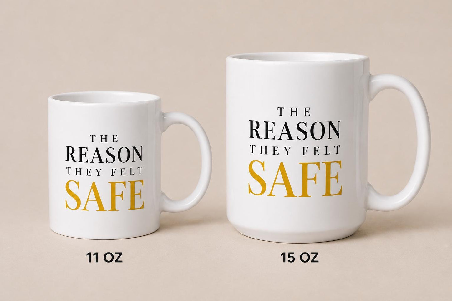 Ceramic Coffee Mug for Nurse, Medical Assistant Appreciation Gift, Thank You Gift, Hospital Team Recognition | The Reason They Felt Safe