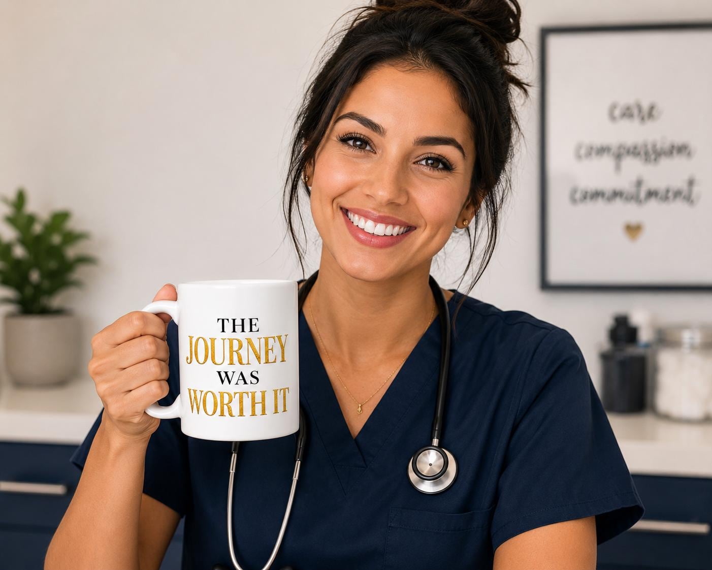 Nurse Practitioner Graduation Coffee Mug, RN to NP Gift, Nurse Graduation Gift, Career Milestone Gift | The Journey Was Worth It