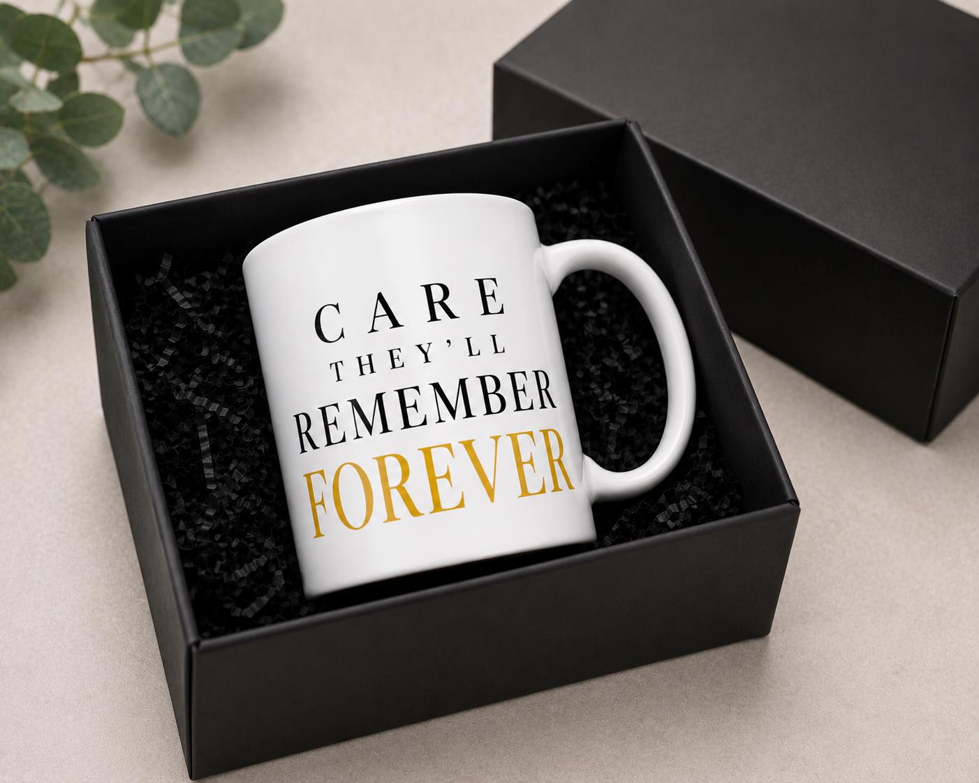 Nurse Gift, Nurse Appreciation Gift, Care They'll Remember Forever Mug, Healthcare Worker Gift, Thank You Nurse Gift, Coworker Gift