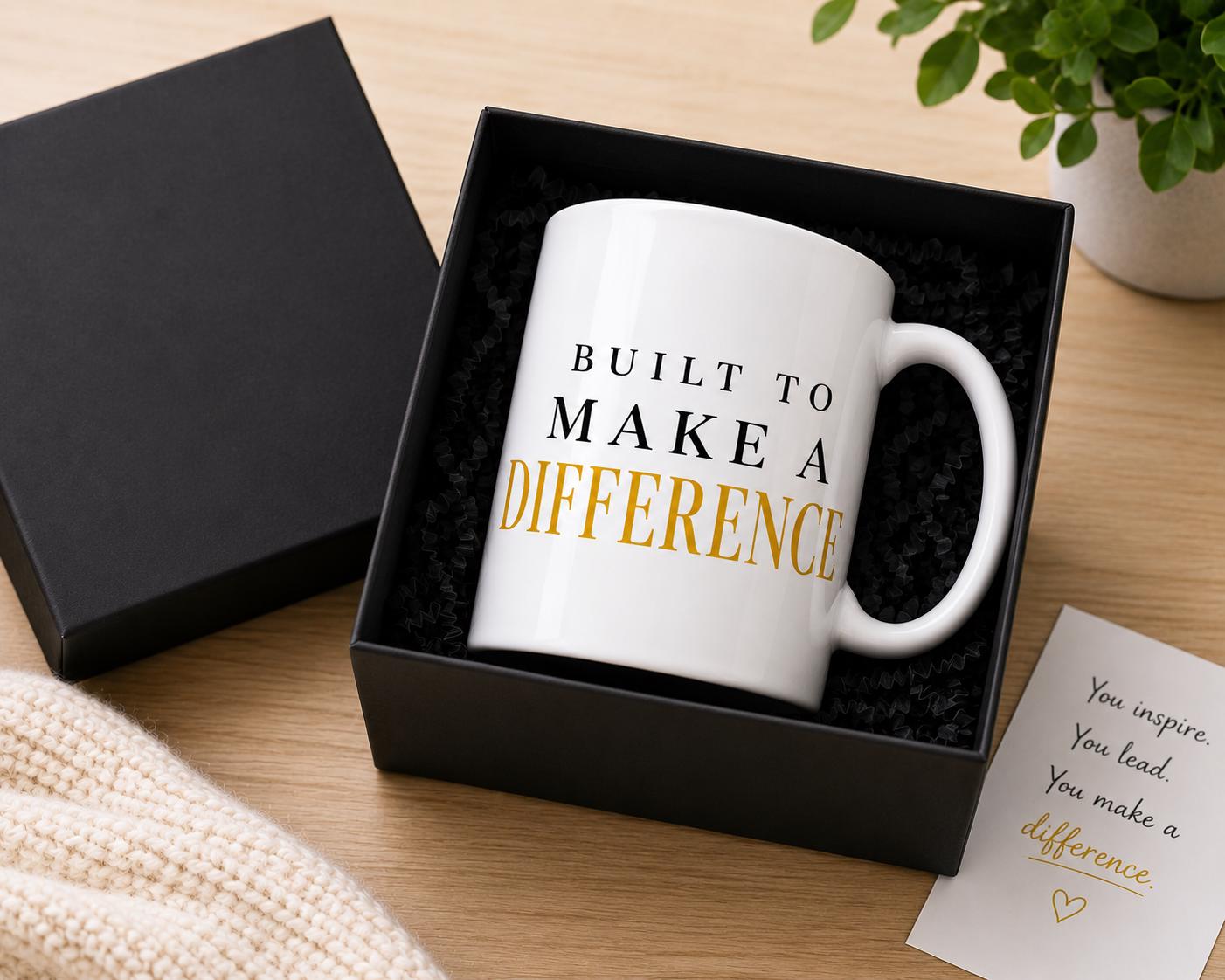 Nurse Gift, Nurse Appreciation Gift, Built To Make A Difference Mug, Healthcare Worker Gift, Thank You Nurse Gift, Coworker Gift