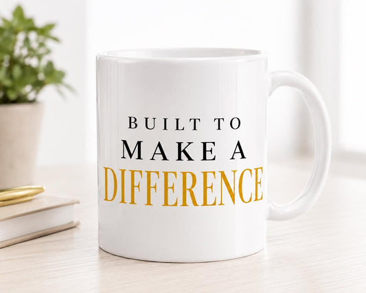 Nurse Gift, Nurse Appreciation Gift, Built To Make A Difference Mug, Healthcare Worker Gift, Thank You Nurse Gift, Coworker Gift