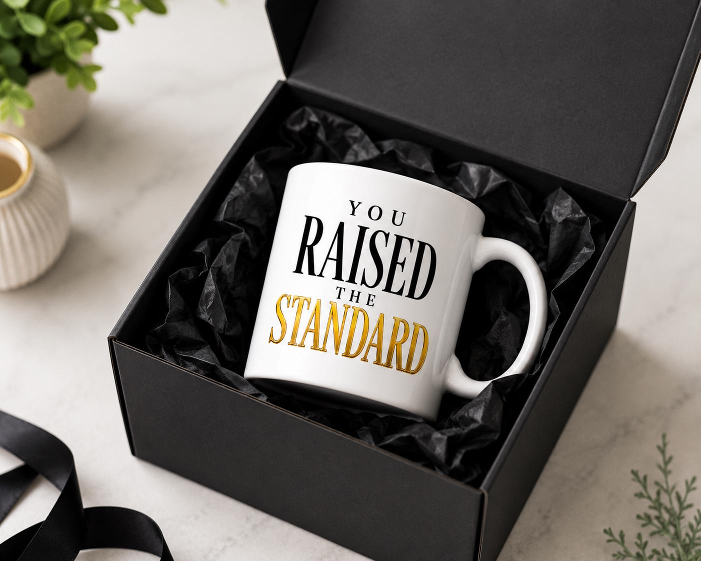 Ceramic Coffee Mug, Going Away Gift for Coworker, Retirement Gift for Nurse, Medical Assistant Appreciation Gift | You Raised The Standard