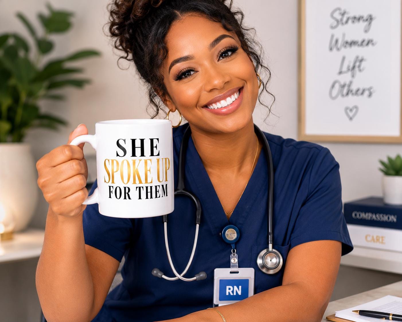 Nurse Gift, Nurse Appreciation Gift, She Spoke Up For Them Mug, Healthcare Worker Gift, Thank You Nurse Gift, Coworker Gift