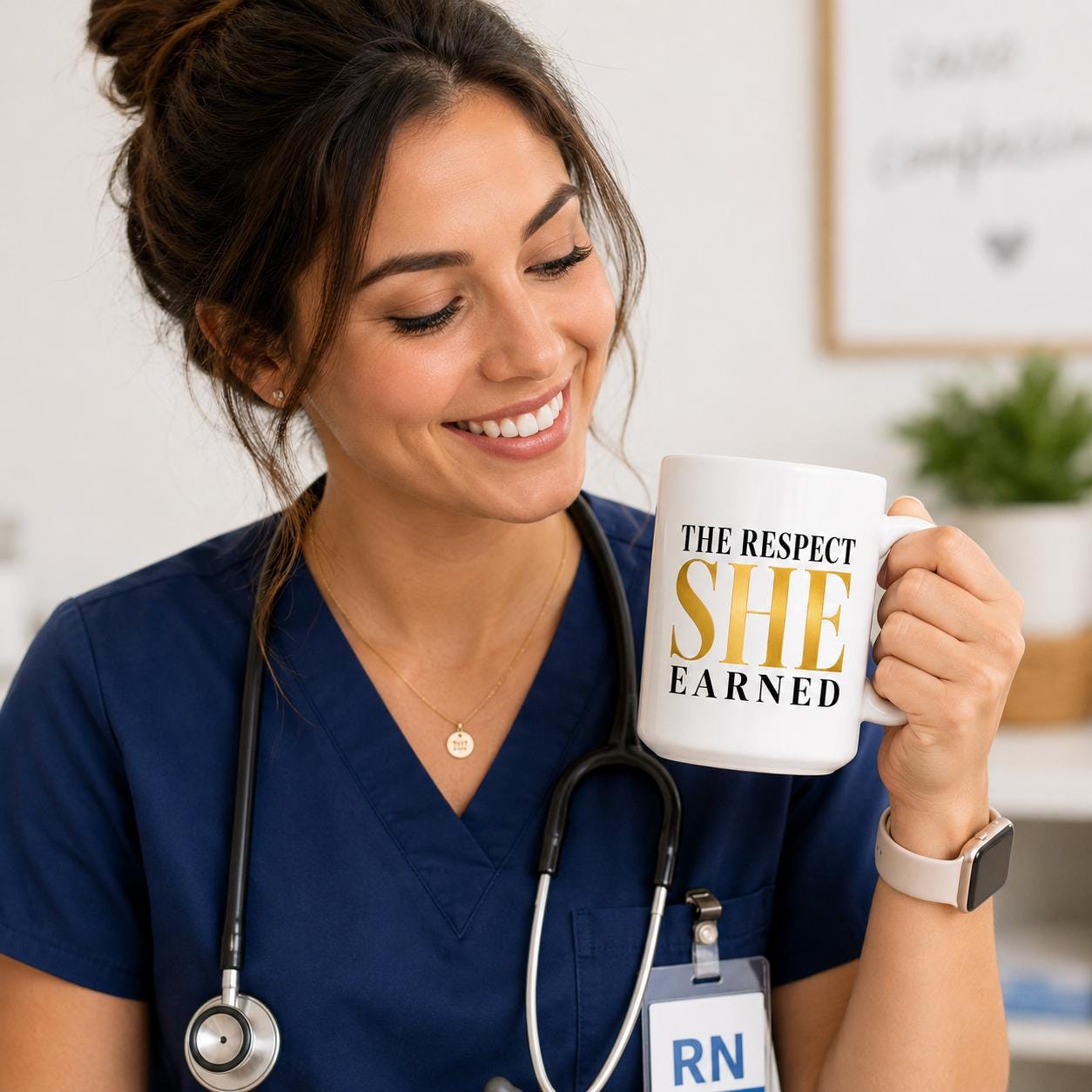 Nurse Gift, Nurse Appreciation Gift, The Respect She Earned Mug, Healthcare Worker Gift, Thank You Nurse Gift, Coworker Gift