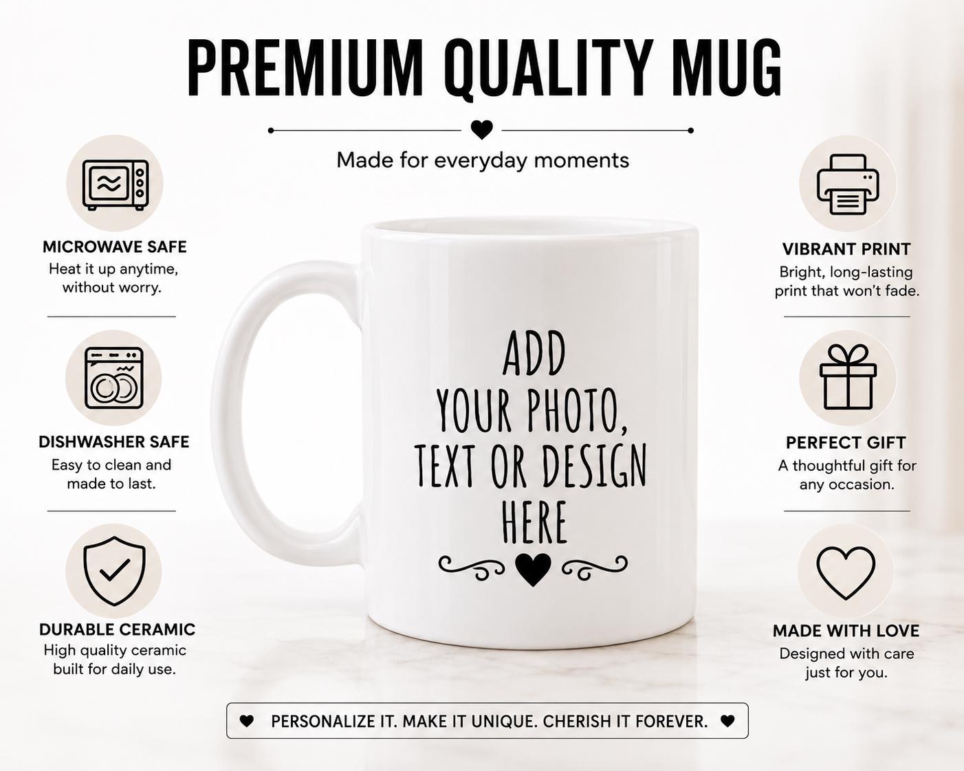 Personalized Graduation Coffee Mug, Custom Photo Mug, Custom Name Gift, Personalized Gift, High School Graduate Mug, Class of 2026 ,