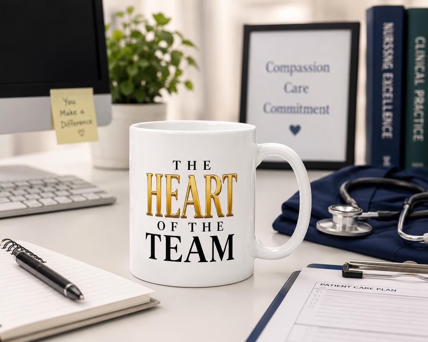 Retirement gifts for him/ her, Leaving  Gift, Ceramic Coffee Mug for Nurse, Coworker Leaving Gift, Retirement Gift| The Heart of the Team
