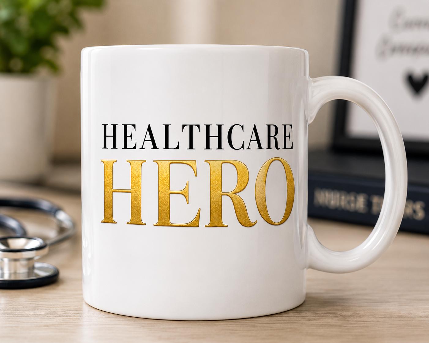 Ceramic Coffee Mug for Nurse, Medical Assistant Appreciation Gift, Coworker Thank You Gift, Hospital Team Recognition | Healthcare Hero