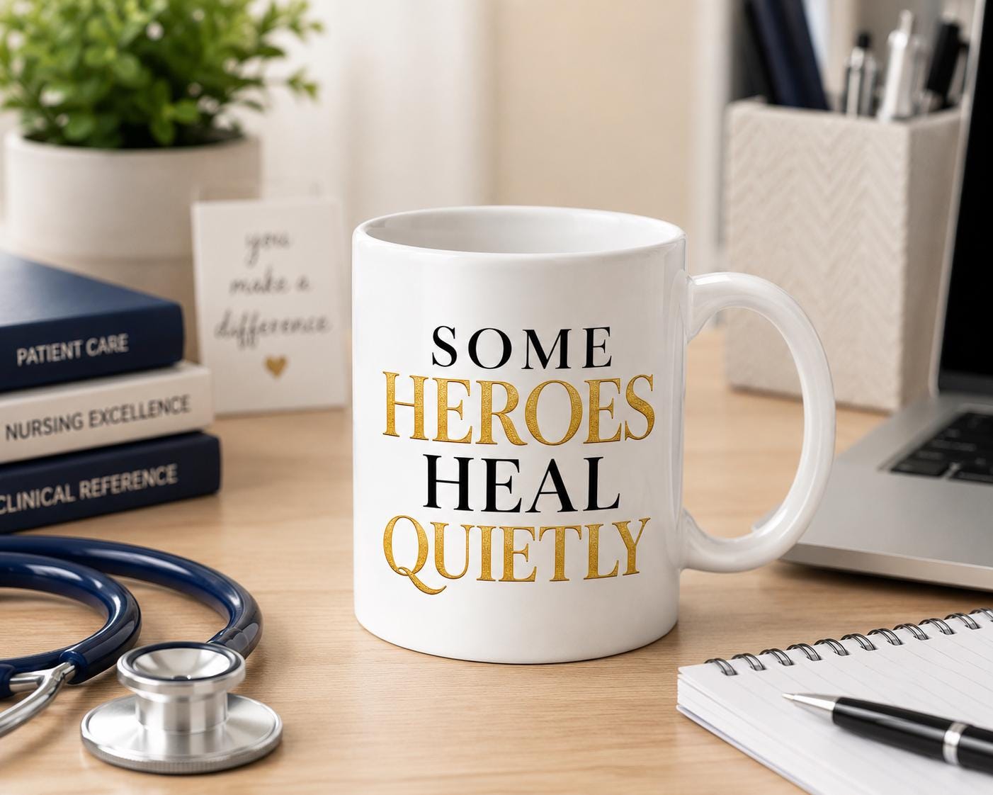 Nurse Gift | Coworker Gift | Appreciation Gift | Some Heroes Heal Quietly Mug