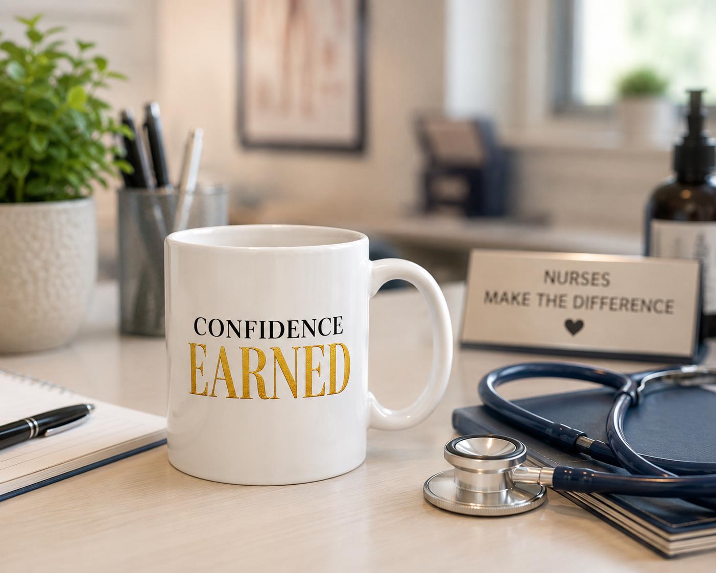 Nurse Practitioner Gift | Nurse Gift | Graduation Gift| Unique gift | Confidence Earned Mug