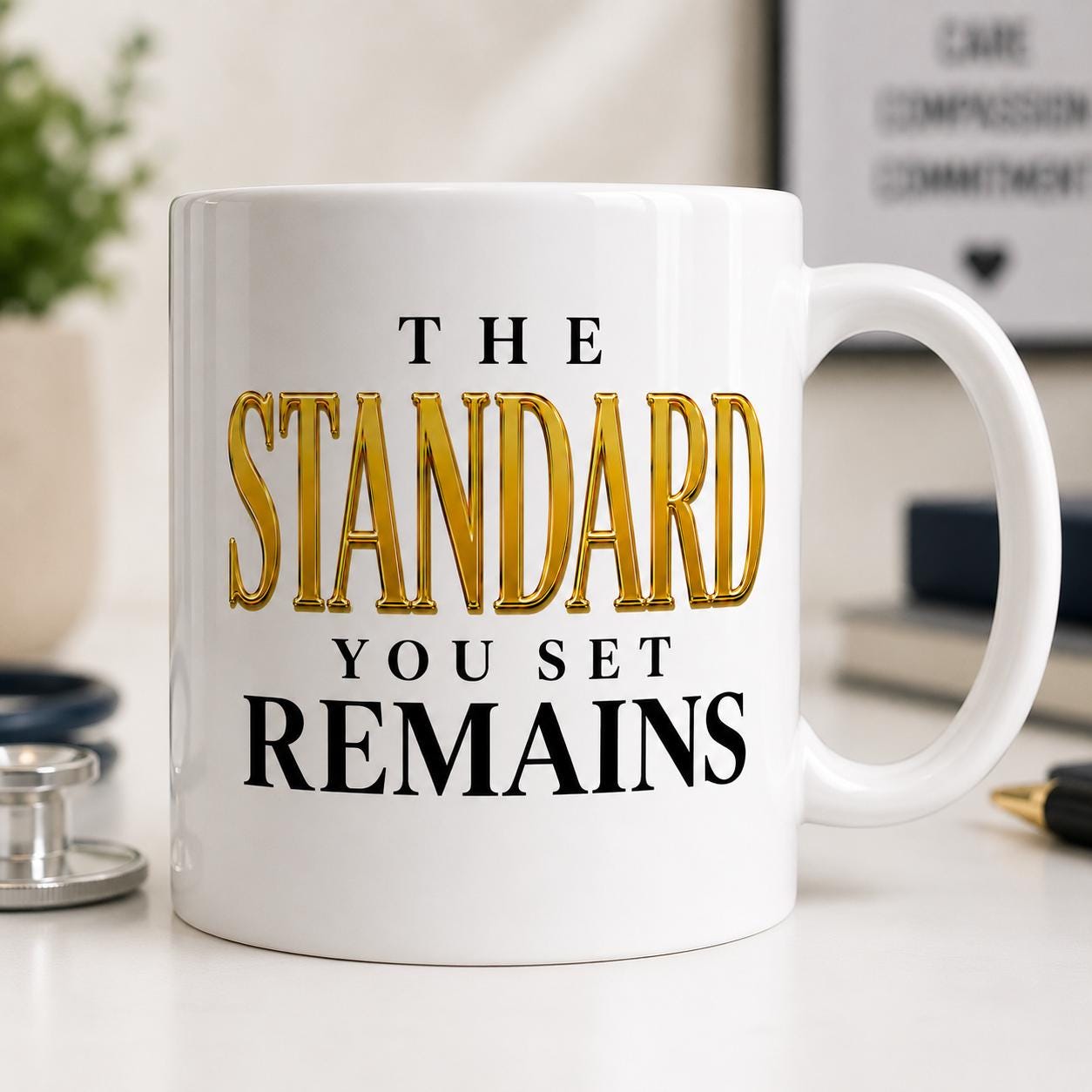 Retirement Gift, Leaving Gifts, Ceramic Coffee Mug, Coworker Leaving Gift, Mentor gifts, Retirement gift women, The Standard You Set Remains