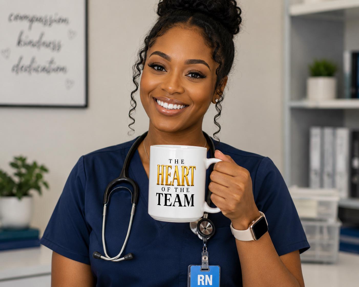 Retirement gifts for him/ her, Leaving  Gift, Ceramic Coffee Mug for Nurse, Coworker Leaving Gift, Retirement Gift| The Heart of the Team