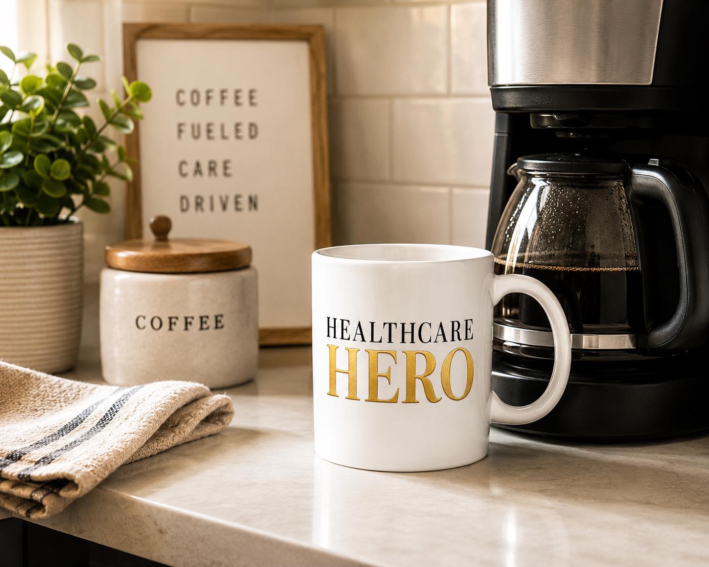 Ceramic Coffee Mug for Nurse, Medical Assistant Appreciation Gift, Coworker Thank You Gift, Hospital Team Recognition | Healthcare Hero
