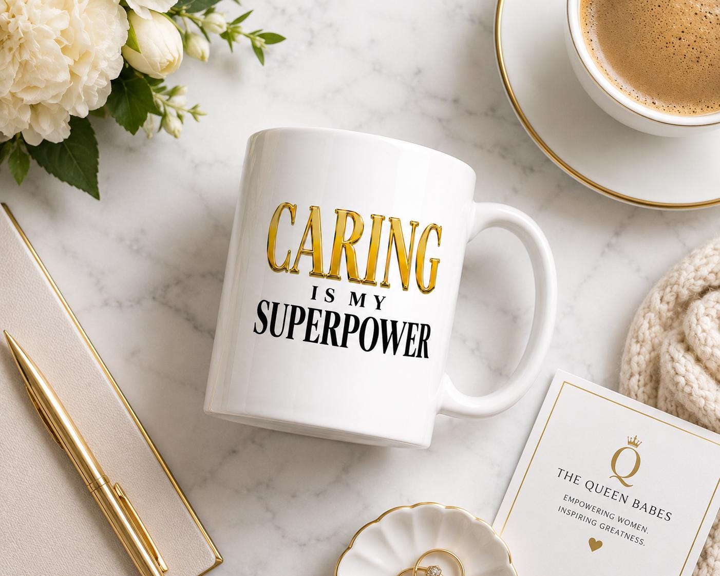 Ceramic Coffee Mug for Nurse, Medical Assistant Appreciation Gift, Nurse Week Gift, Coworker Thank You Gift | Caring Is My Superpower