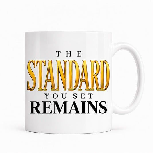 Retirement Gift, Leaving Gifts, Ceramic Coffee Mug, Coworker Leaving Gift, Mentor gifts, Retirement gift women, The Standard You Set Remains